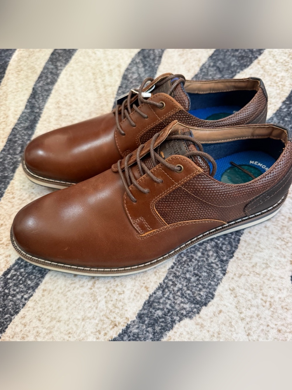 NWOB Nunn Bush Circuit Plain Toe Oxford Brown Men’s Shoes Size 7.5 - Picture 3 of 6